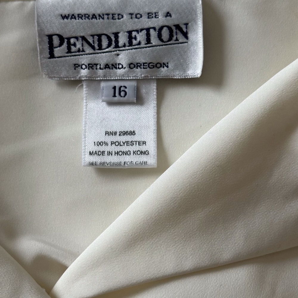 Pendleton Career Blouse Collard Button Down Size … - image 3